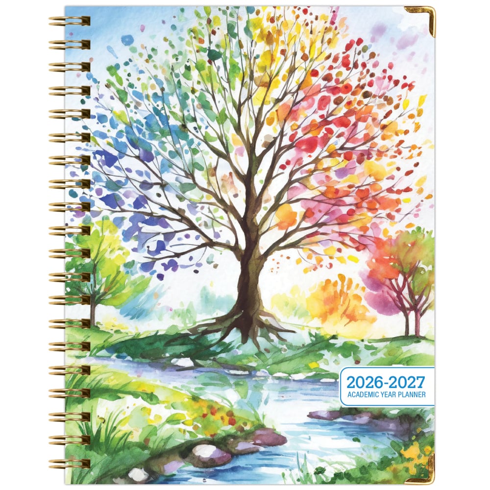 2026-2027 Excello Brands 14-Month Academic Year Hardcover Weekly/Monthly Fashion Planner, 8-1/2in x 11in, Tree Seasons, May To June, Total Qty 1 MPN:FSHN-AY26-8511-20