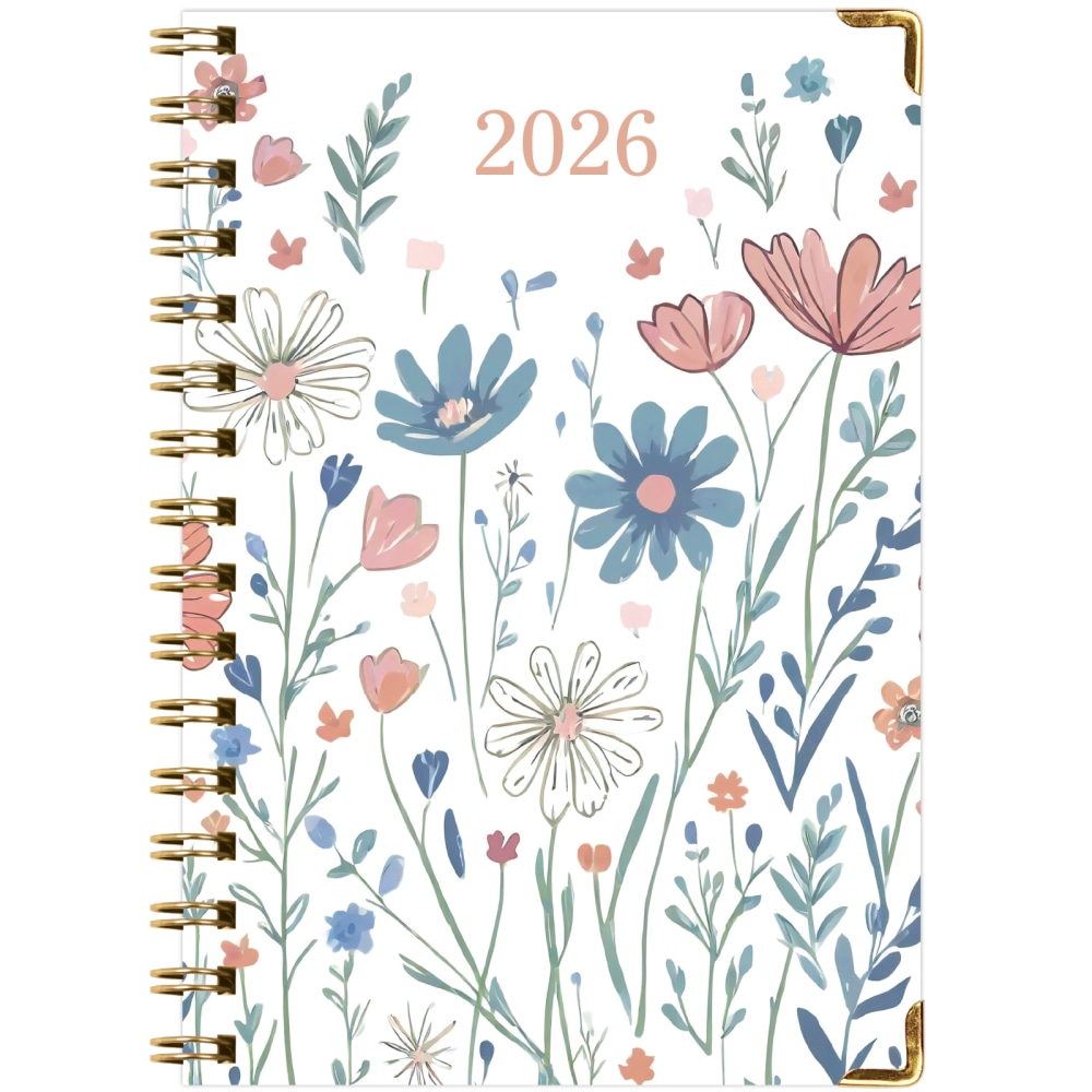 2026 Excello Brands Hardcover Fashion Daily/Weekly/Monthly Planner, 5.5in x 8in, Colorful Botanicals November 2025 - December 2026, (FSHN-CY26-58-30) MPN:FSHN-CY26-58-30
