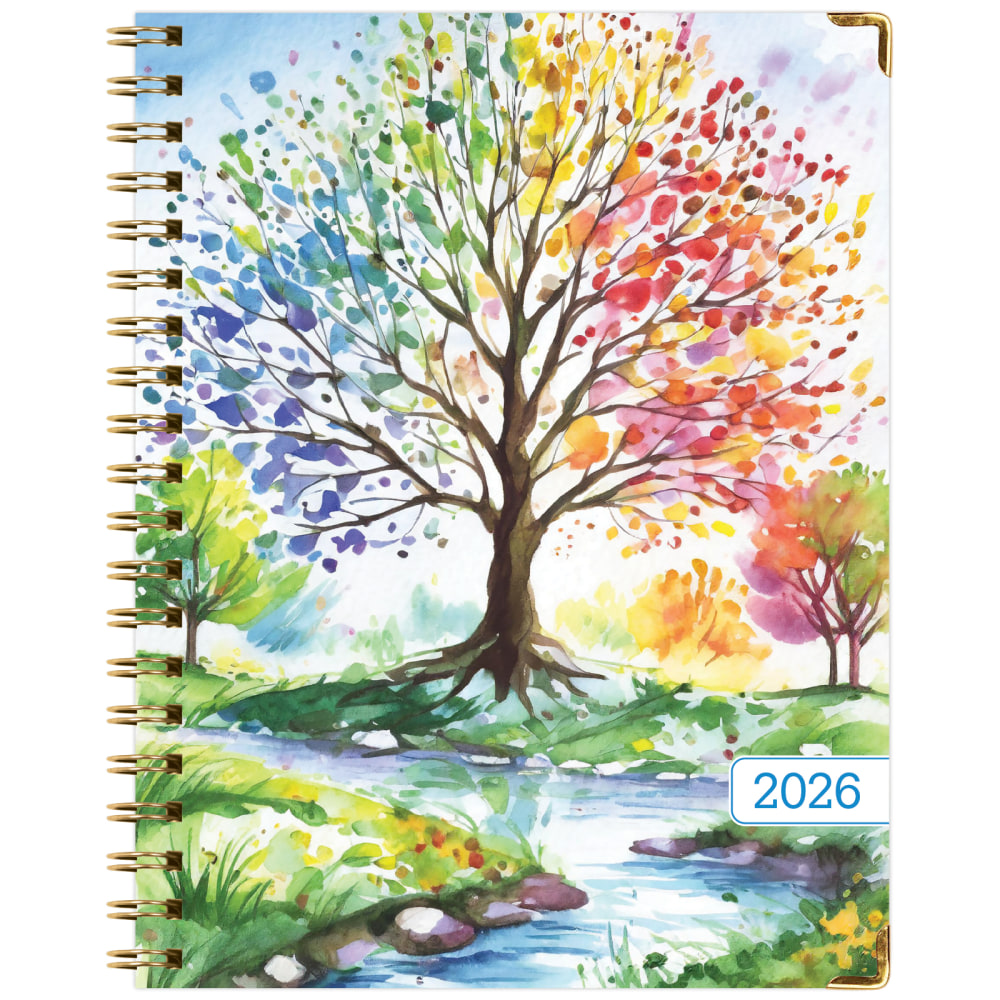 2026 Excello Brands Hardcover Fashion Daily/Weekly/Monthly Planner, 8.5in x 11in, Tree Seasons November 2025 - December 2026, (FSHN-CY26-8511-20) MPN:FSHN-CY26-8511-20