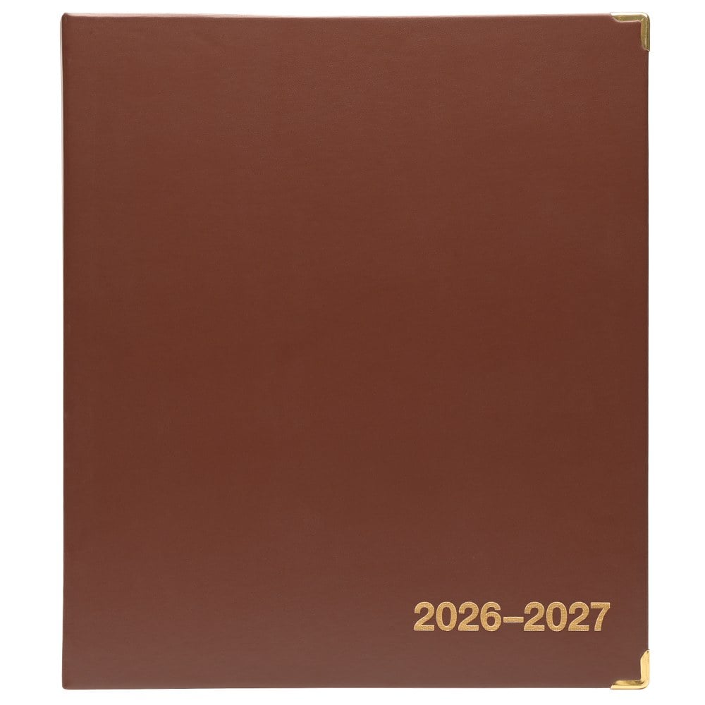 2026-2027 Excello Brands Monthly Academic Year Executive Planner, 8-1/2in x 11in, Brown, June To July, Total Qty 1 MPN:RAY27-8511CM-BN
