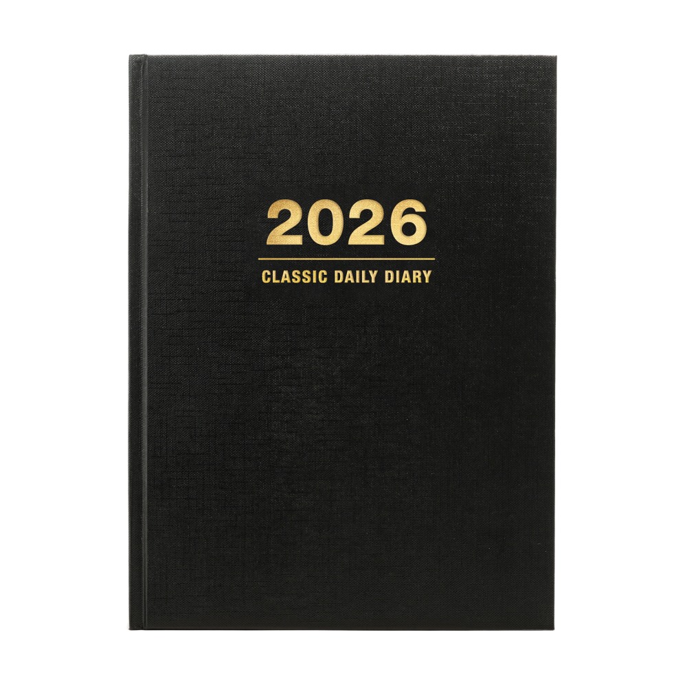 2026 Excello Brands Standard Diary Daily Journal Planner, 6.25in x 8.25in, Black November 2025 - December 2026, (SDCY26-68-BK) MPN:SDCY26-68-BK