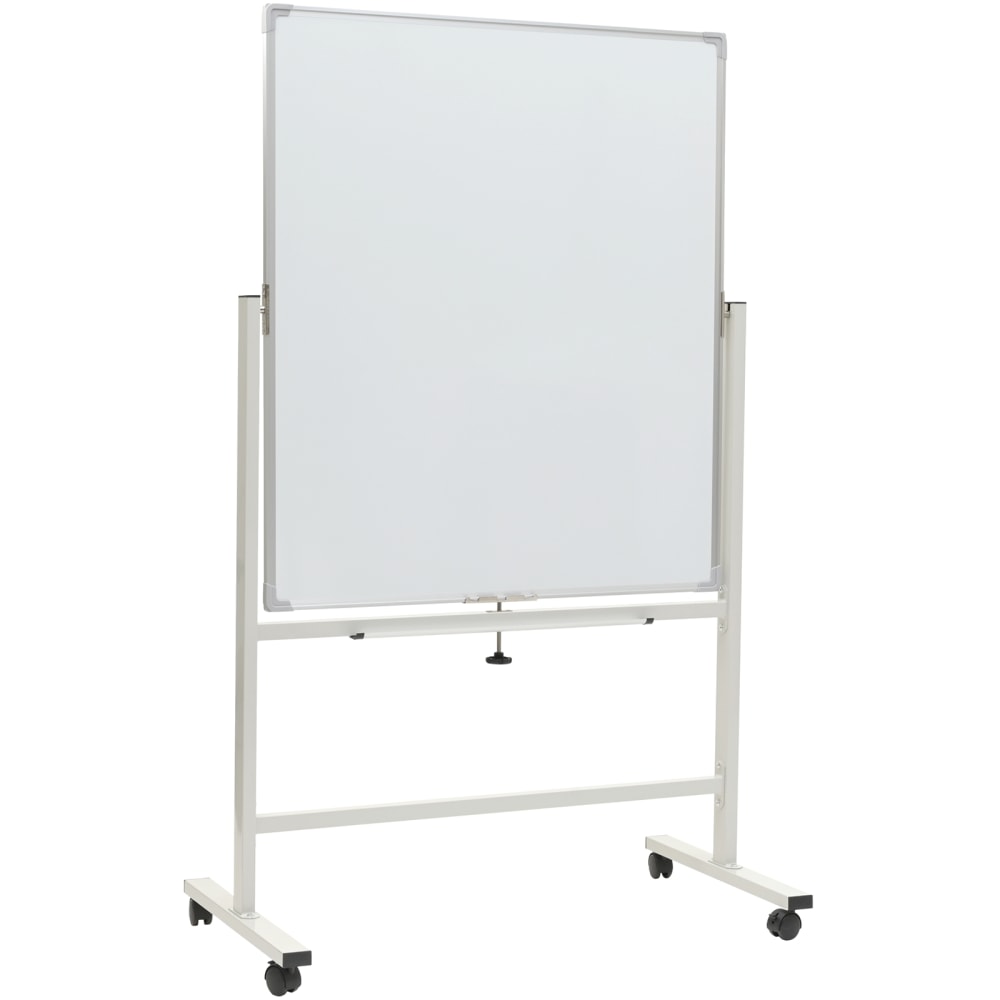 Excello Double-Sided Mobile Magnetic Dry-Erase Whiteboard On Wheels, Steel, 36inx 42in, White, Aluminum Frame MPN:EGP-HD-0546