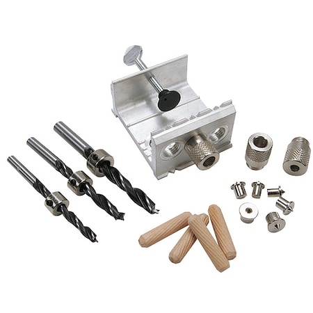 Dowel Kit, 1/4, 5/16, 3/8 Bit, Stops, Bushing MPN:841