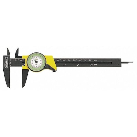 Dial Caliper, Plastic, 6 In, 0.01 Grad MPN:142