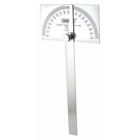 Protractor, Stainless Steel, 7-3/4 in. L MPN:17