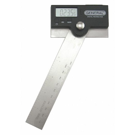 Digital Protractor, SS, 6 In, 0 to 180 deg MPN:1702