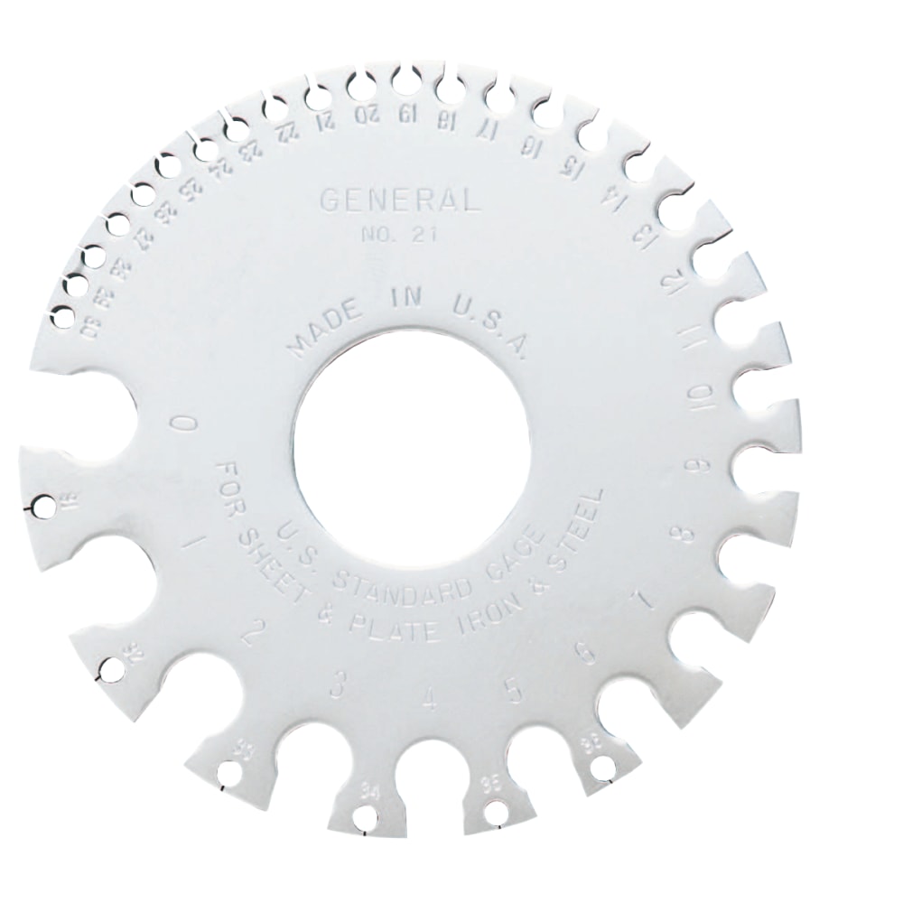 General Tools Sheet Metal Gages, #0 #36, Chrome MPN:318-21