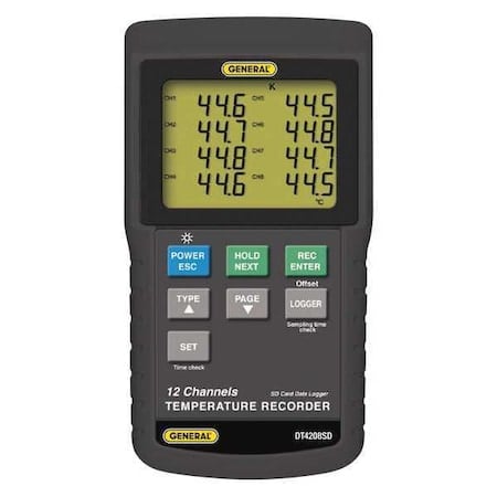 Thermometer, LCD, 3.23 in, Thermocouple MPN:DT4208SD