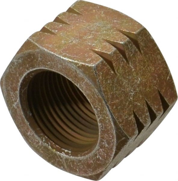 Hex Nut: 1-14, Grade L9 Steel, Yellow Zinc Dichromate, Cadmium & Waxed Finish MPN:444040BR
