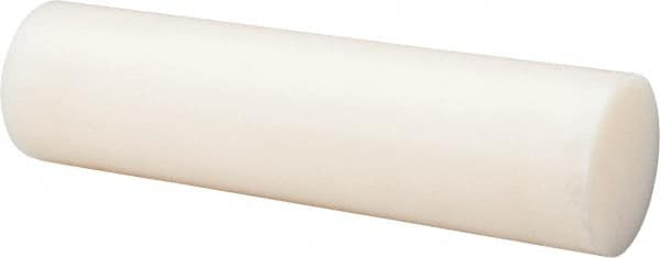 Plastic Rod: Nylon 6 & 6, 4' Long, 2-1/4