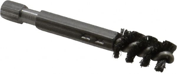 1/4 Inch Inside Diameter, 3/8 Inch Actual Brush Diameter, Carbon Steel, Power Fitting and Cleaning Brush MPN:09-660004-H