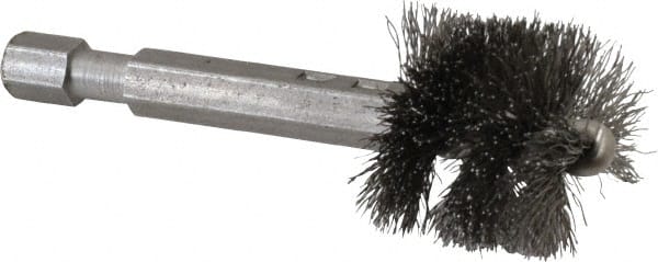 7/8 Inch Inside Diameter, 1 Inch Actual Brush Diameter, Carbon Steel, Power Fitting and Cleaning Brush MPN:09-660014-H