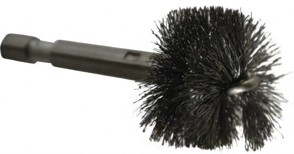 1 Inch Inside Diameter, 1-1/8 Inch Actual Brush Diameter, Carbon Steel, Power Fitting and Cleaning Brush MPN:09-660016-H