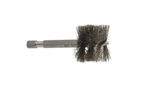 1 Inch Inside Diameter, 1-1/8 Inch Actual Brush Diameter, Stainless Steel, Power Fitting and Cleaning Brush MPN:09-660016-HS