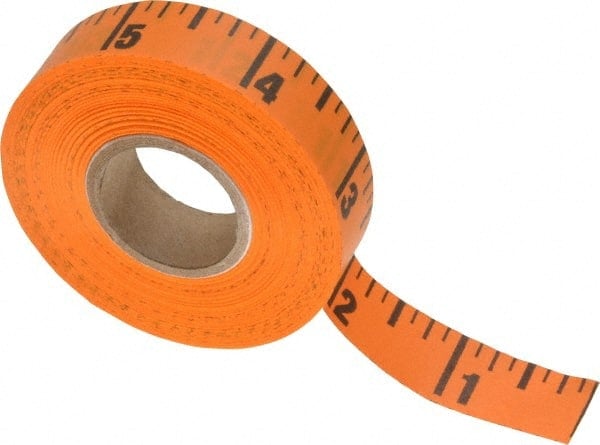 60 Ft. Long x 5/8 Inch Wide, 1/4 Inch Graduation, Orange, Adhesive Tape Measure MPN:TABLEMEASURE