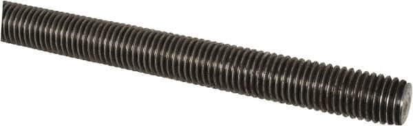 General-Purpose Threaded Rod: 7/8-9, 6' OAL, Low-Carbon Steel, Oil Finish MPN:01156