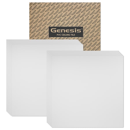 Smooth Pro Ceiling Tile, 24 in W x 24 in L, 12 PK MPN:74000