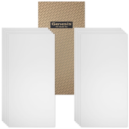 Smooth Pro Ceiling Tile, 48 in W x 24 in L, 10 PK MPN:74500