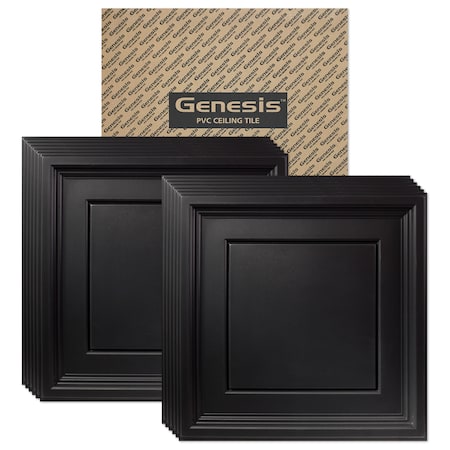 Icon Coffer Ceiling Tile, 24 in W x 24 in L, 12 PK MPN:75307