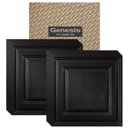 Icon Relief Ceiling Tile, 24 in W x 24 in L, 12 PK MPN:75407