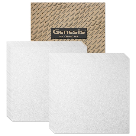 Stucco Pro Ceiling Tile, 24 in W x 24 in L, 12 PK MPN:76000