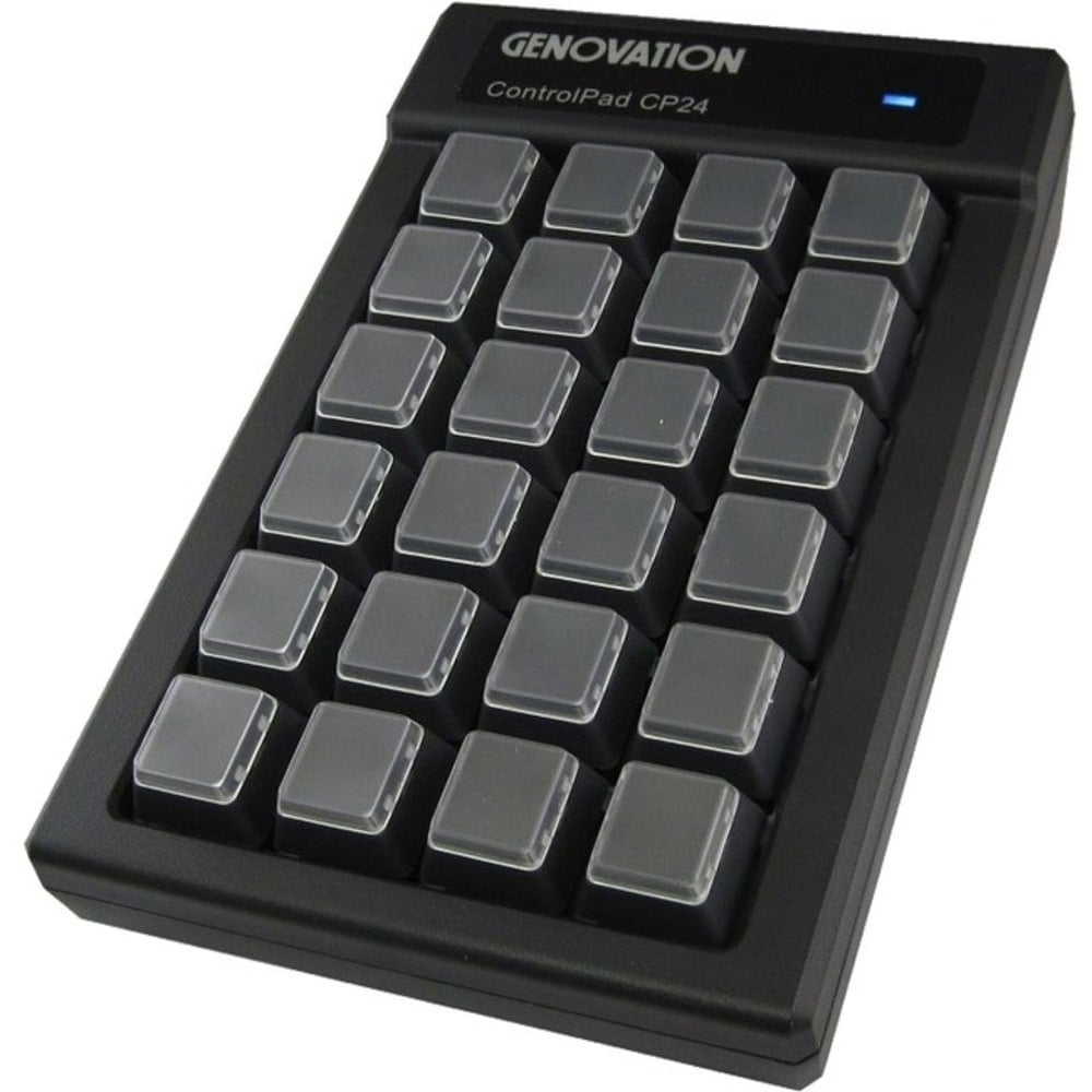 Genovation Mechanical Switch Controlpad 24Key Usb Hid 6Ft Cable - Cable Connectivity - USB Interface - 24 Key - Mechanical Keyswitch - Black MPN:CP24-USBHID