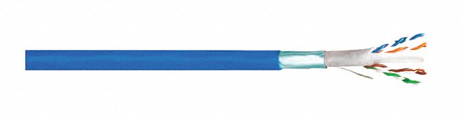 Data Cable Cat 6 23 AWG 1000ft Blue MPN:6133785