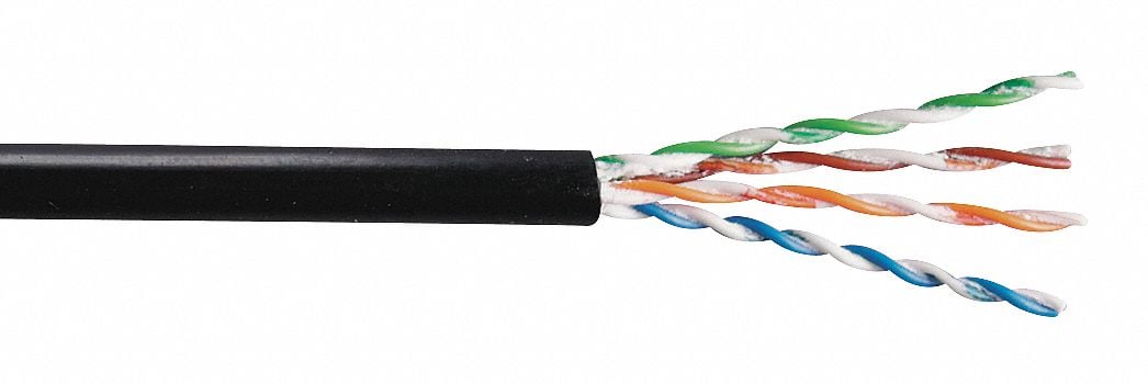Data Cable Cat 6 23 AWG 1000ft Black MPN:7131807
