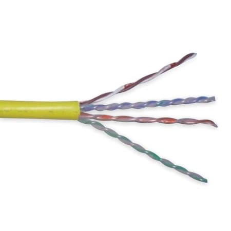 Data Cable, Cat 6, 23 AWG, 1000ft, Yellow MPN:7133842
