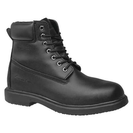 7160, Men's Work Boot, 10.5 Wide, Leather, 6 in Height, Black MPN:7160-10.5W