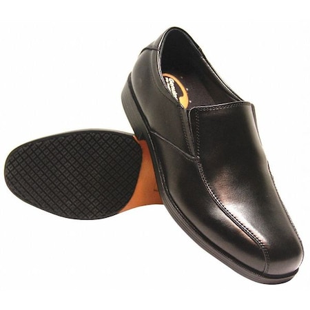 Men's Men's Slip-On Dress Shoes, 11 W, Leather, Black MPN:9550-11W