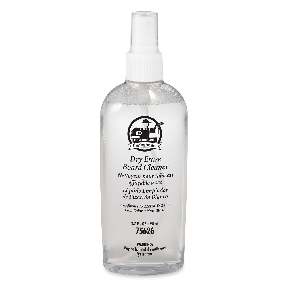 Genuine Joe Low-Odor Dry-Erase Board Cleaner, 8 Oz. MPN:75626