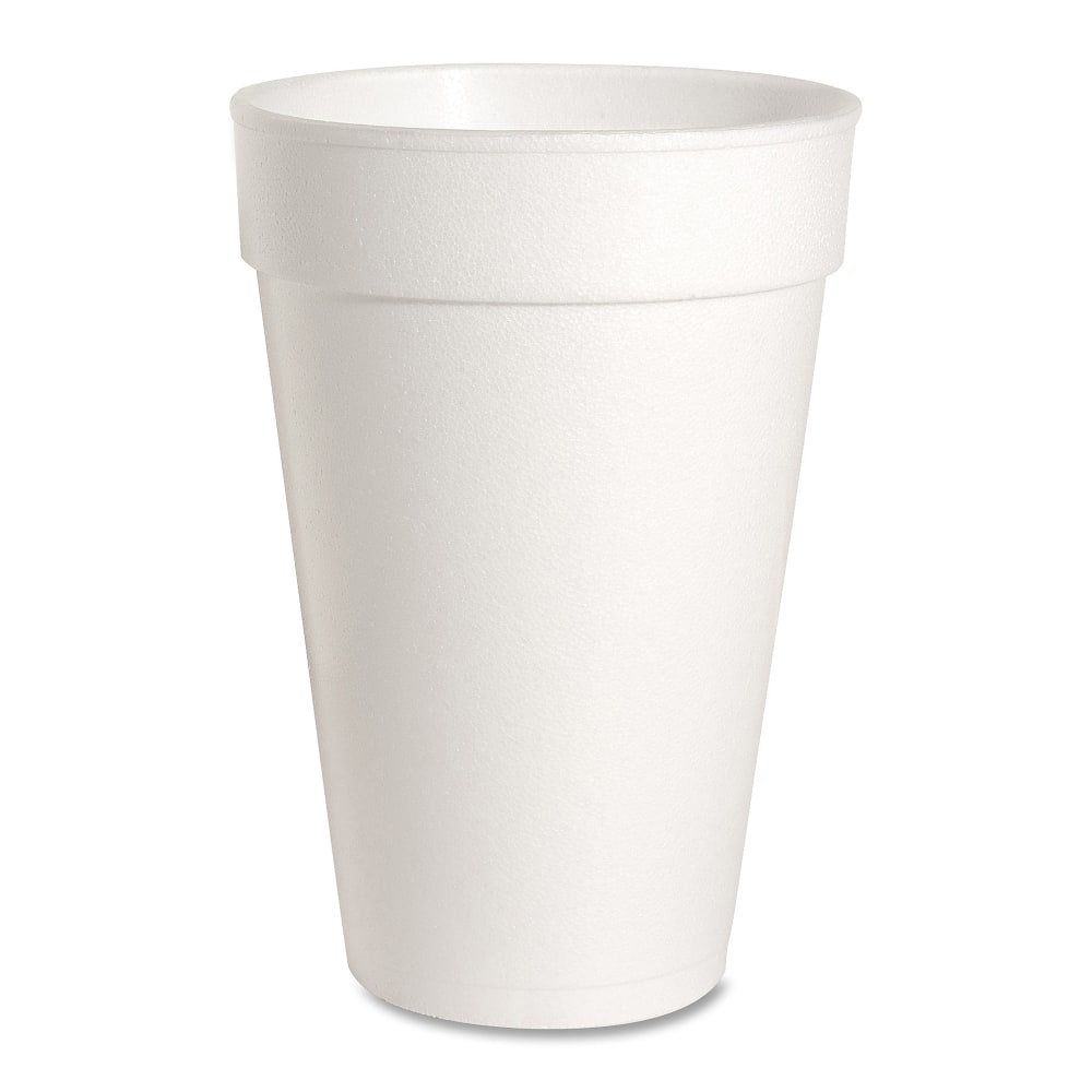Genuine Joe Hot/Cold Foam Cups, 16 Oz, White, Carton Of 500 Cups MPN:58554