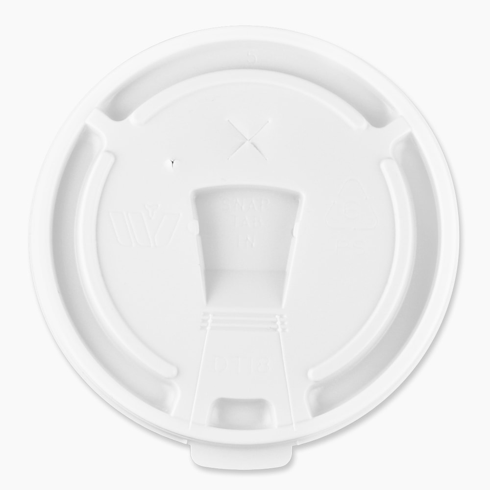 Genuine Joe Hot/Cold Cup Lids, 12-16 Oz., White, Carton Of 1, 000 MPN:58555