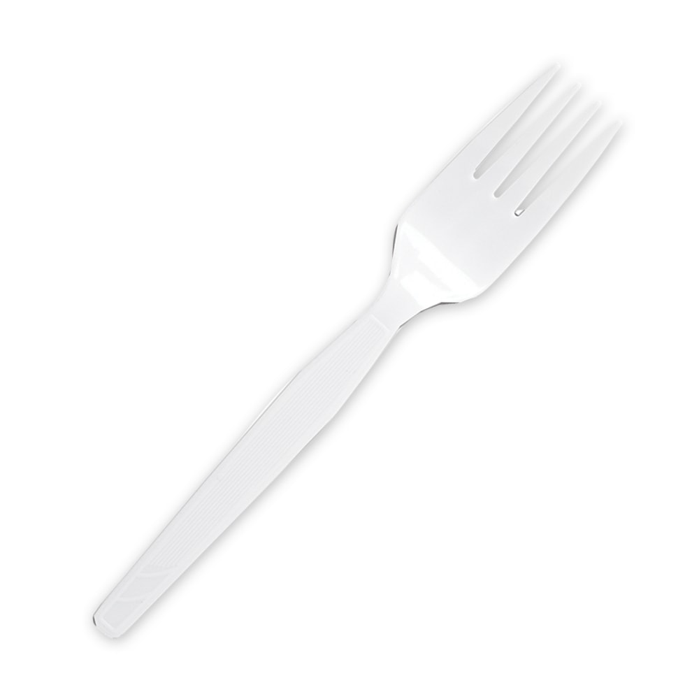 Genuine Joe Heavy/Medium-Weight Polystyrene Forks, White, Box Of 100 MPN:010430