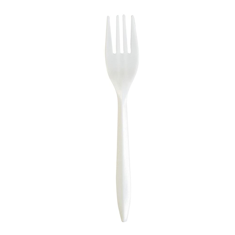 Genuine Joe Heavy/Medium-Weight Polypropylene Forks, White, Box Of 1, 000 MPN:20000