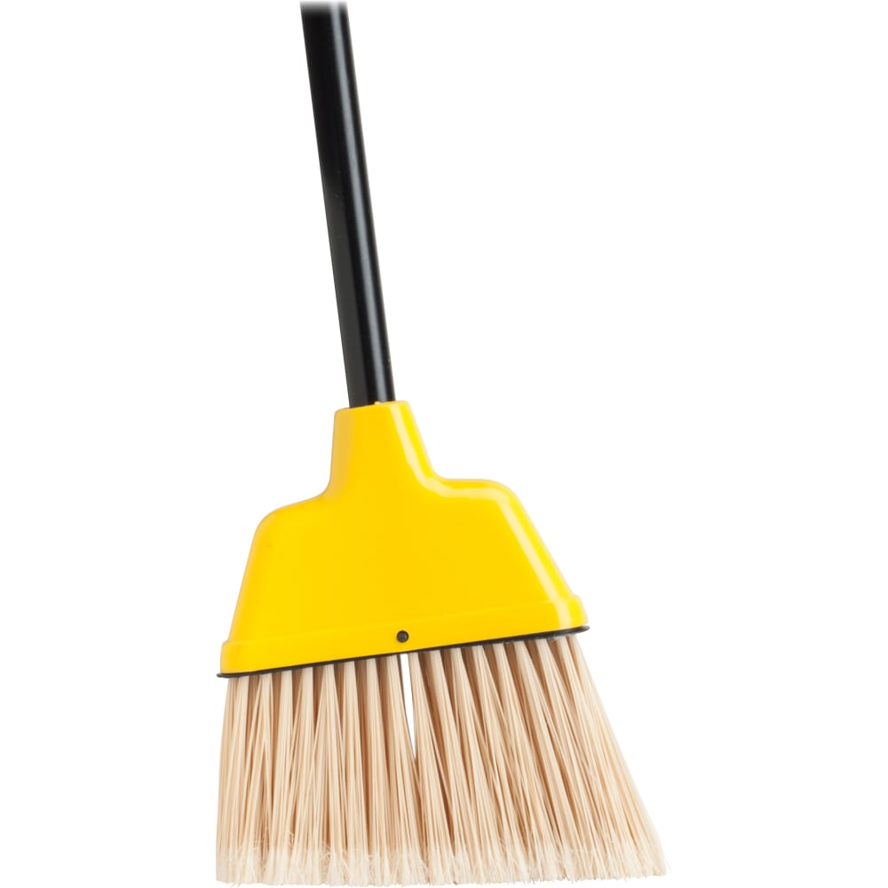 Genuine Joe High-Performance Angled Broom, 9in, Yellow MPN:58562