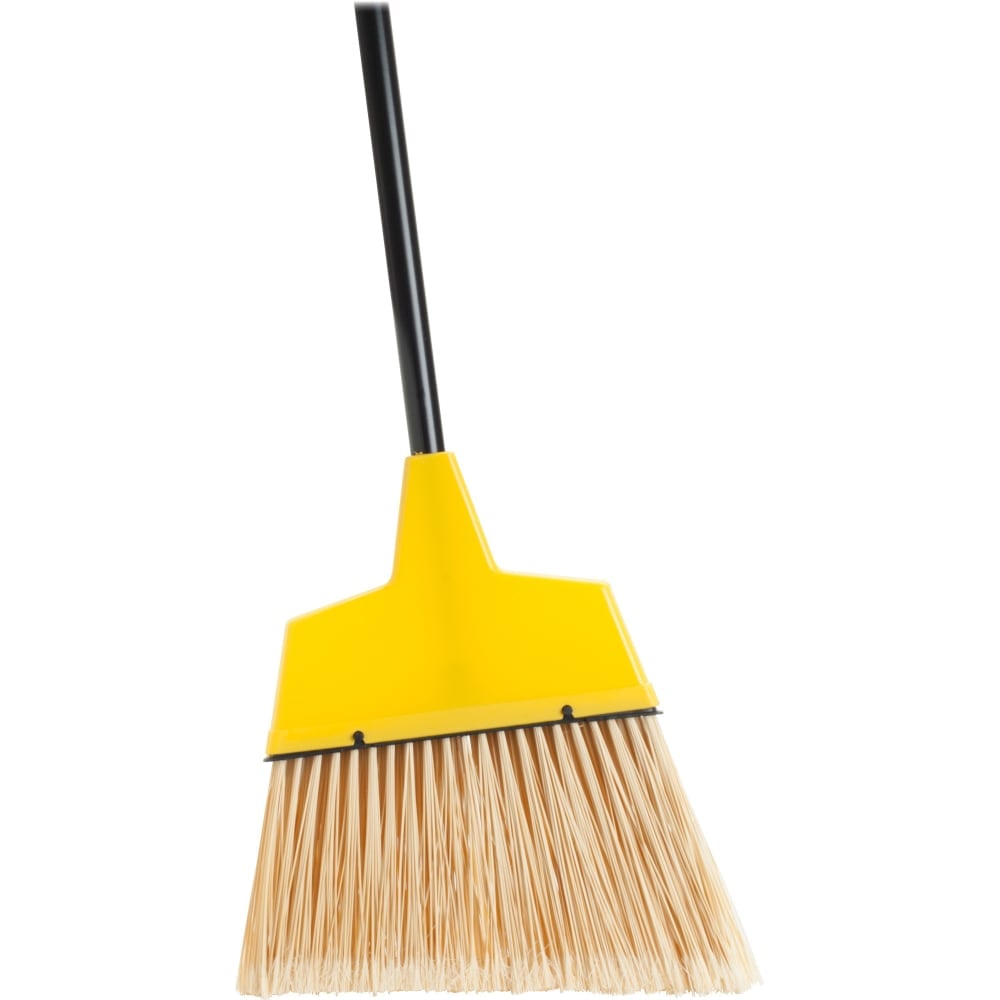 Genuine Joe High-Performance Angled Broom, 12in, Yellow MPN:09570