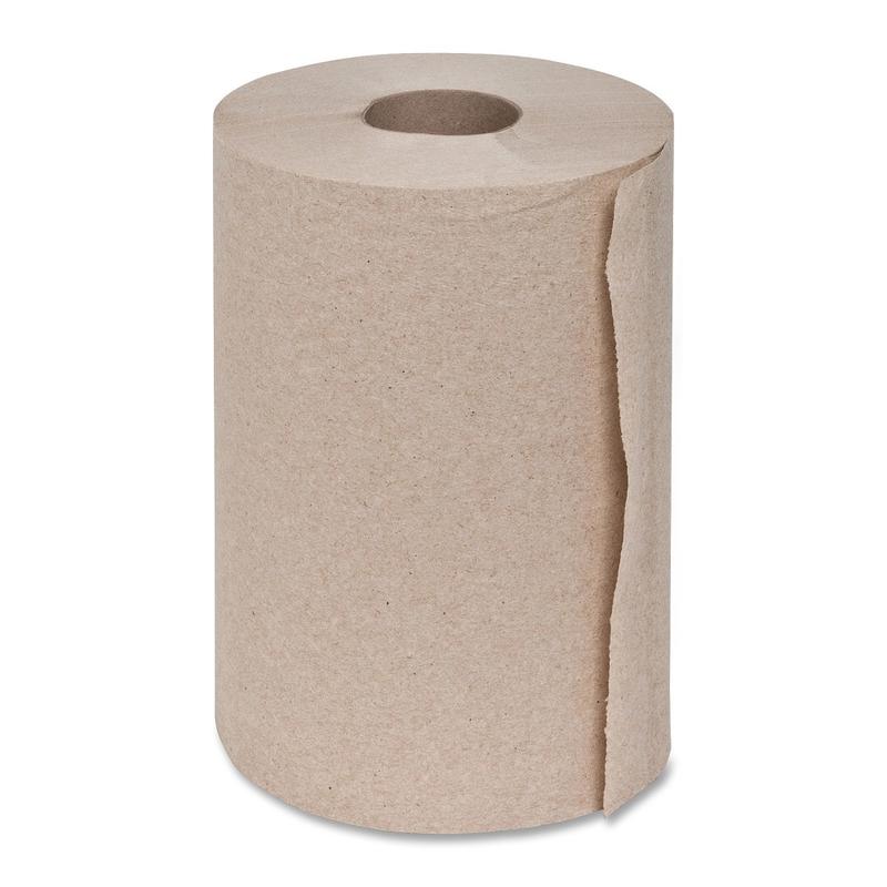 Genuine Joe Hardwound 1-Ply Paper Towels, 100% Recycled, 350ft Per Roll, 500 Sheets Per Roll, Pack Of 12 Rolls (Min Order Qty 2) MPN:22200