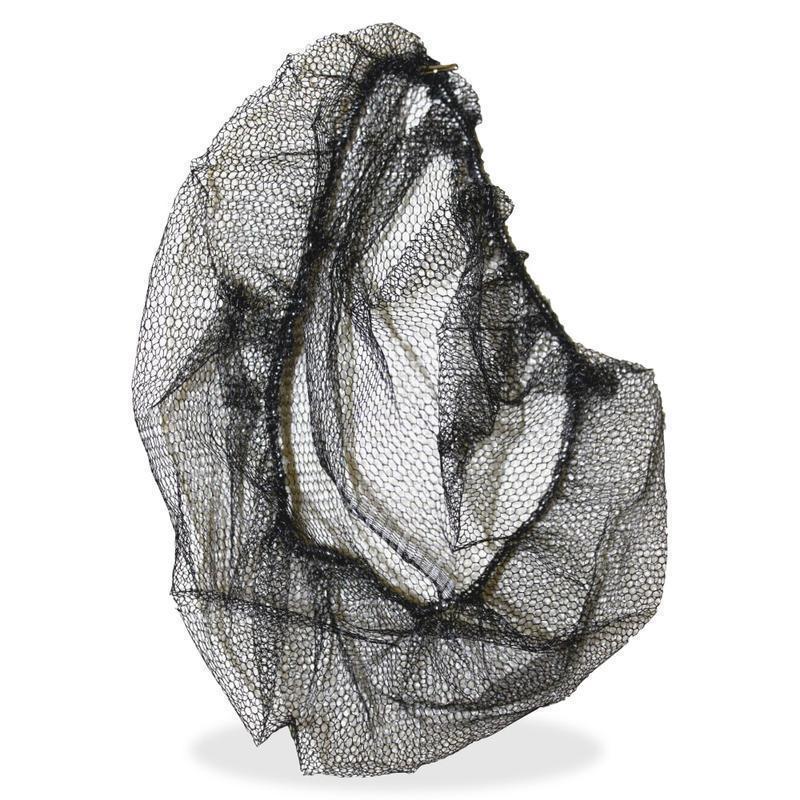 Genuine Joe Black Nylon Hair Net - Recommended for: Food Handling, Food Processing - Large Size - 21in Stretched Diameter - Contaminant Protection - Nylon - Black - Lightweight, Comfortable, Durable, Tear Resistant - 10 / Carton MPN:85135CT