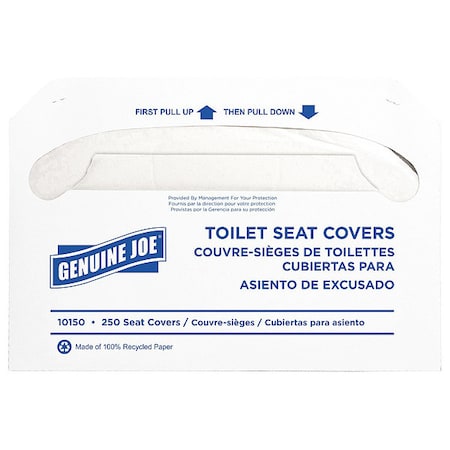 Toilet Seat Cover, 1/4 Fold, White MPN:GJO10150