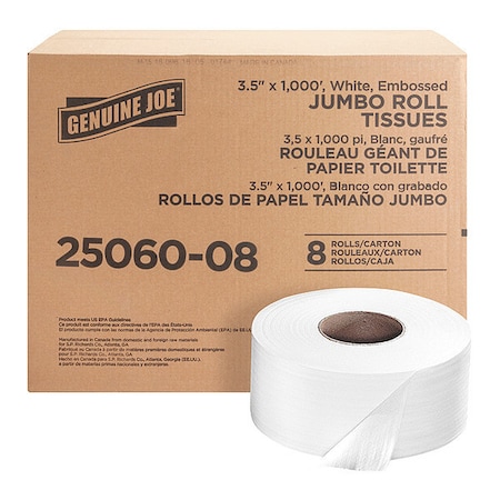 Bathroom Tissue, White, 8 PK MPN:GJO2506008