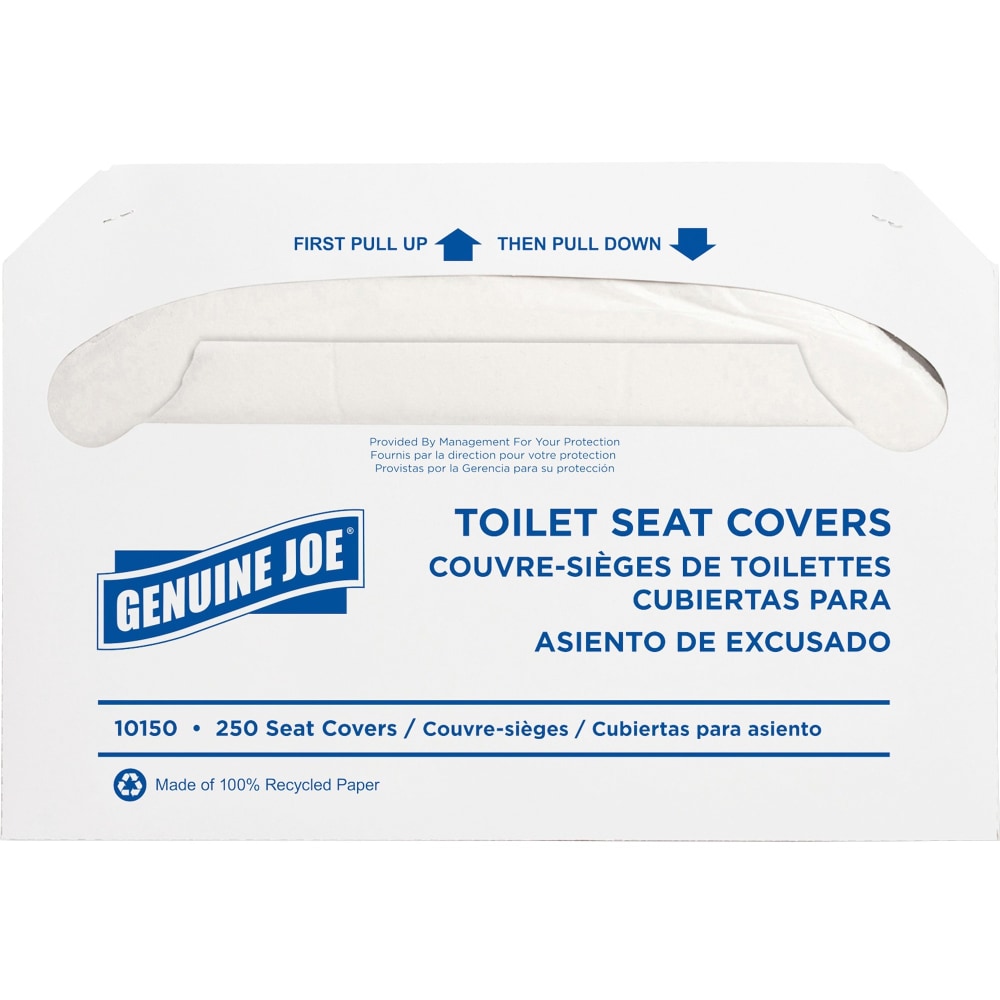 Genuine Joe Toilet Seat Covers, White, Pack Of 2, 500 MPN:10150