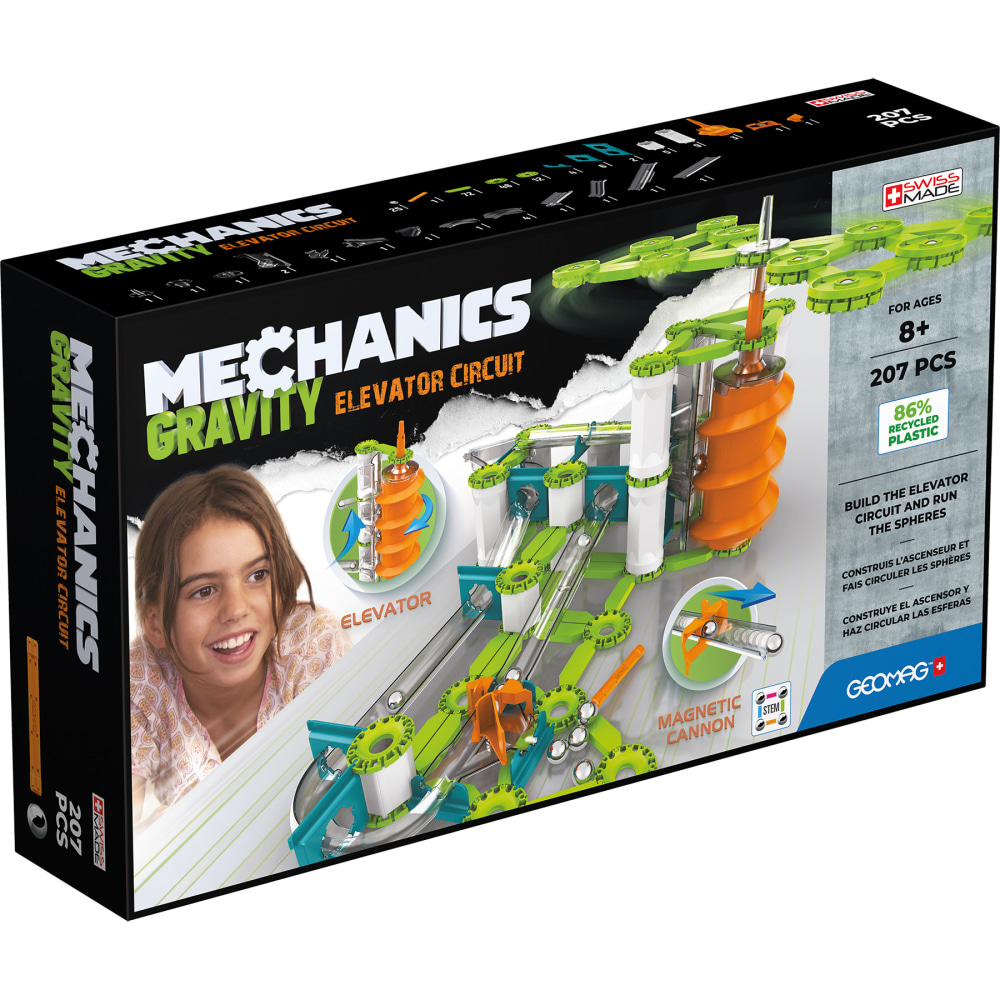 Geomag Mechanics Gravity Construction Set, Elevator Circuit Recycled, 207 Pieces MPN:GMW765