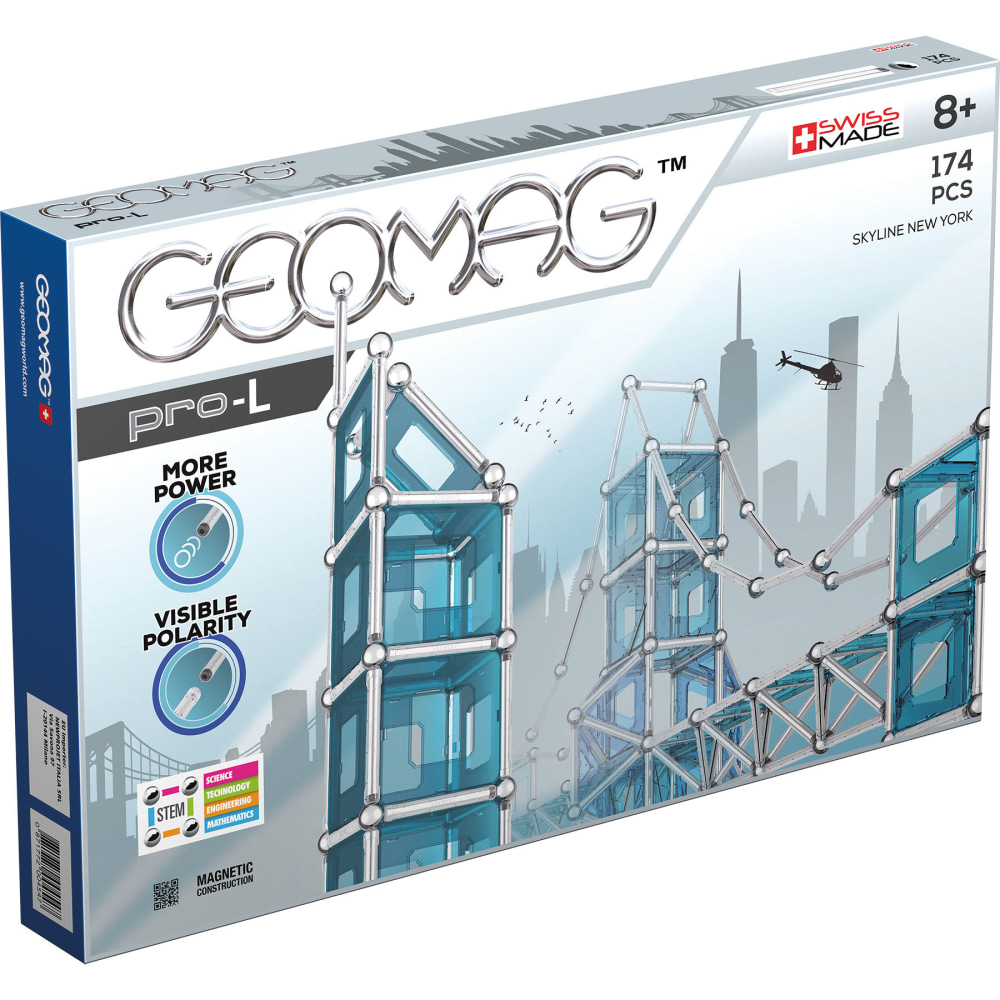 Geomag PRO L Building Set, Grades 3-12, Set Of 174 Pieces MPN:GMW027