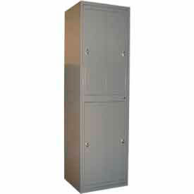 George O'Day 2-Tier 4 Door Locker w/ Knob Lock 24-5/16