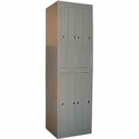 George O'Day 2-Tier 8 Door Locker w/ Knob Lock 24-5/16