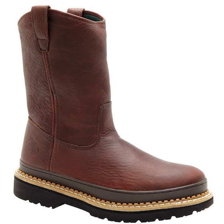 Men's Wellington Boot, 9 M, Steel Toe, 9 in H, Soggy Brown, G4374 MPN:G4374
