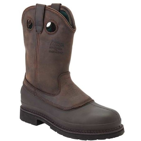 MUD DOG, Men's Wellington Boot, 10 Medium, Leather, 11 in Height, Mississippi Brown MPN:G5514