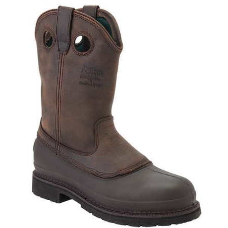 MUD DOG, Men's Wellington Boot, 9.5 Medium, Leather, 11 in Height, Mississippi Brown MPN:G5514